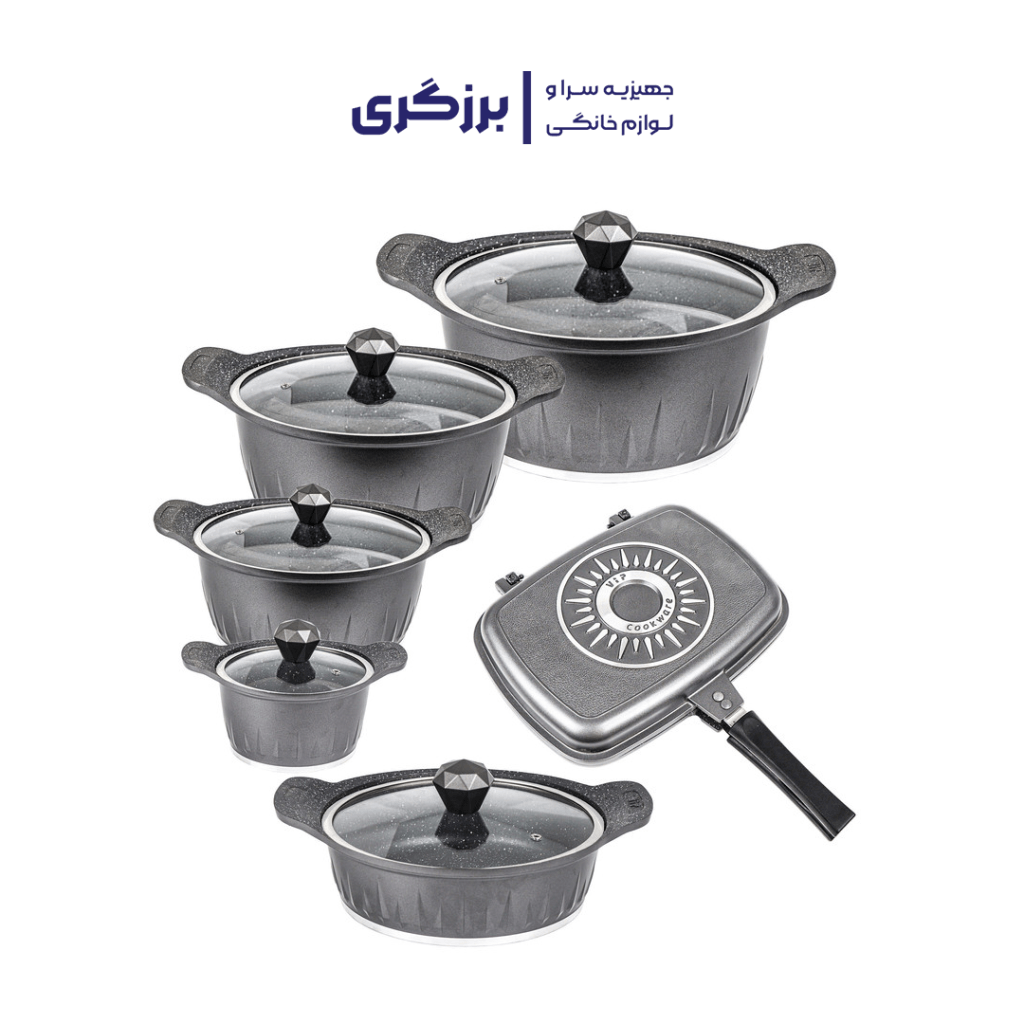 سرویس پخت و پز 12 پارچه وی آی پی شف مدل یاقوت