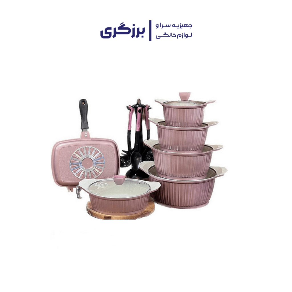 سرویس قابلمه موراهوم مشکی 19 پارچه