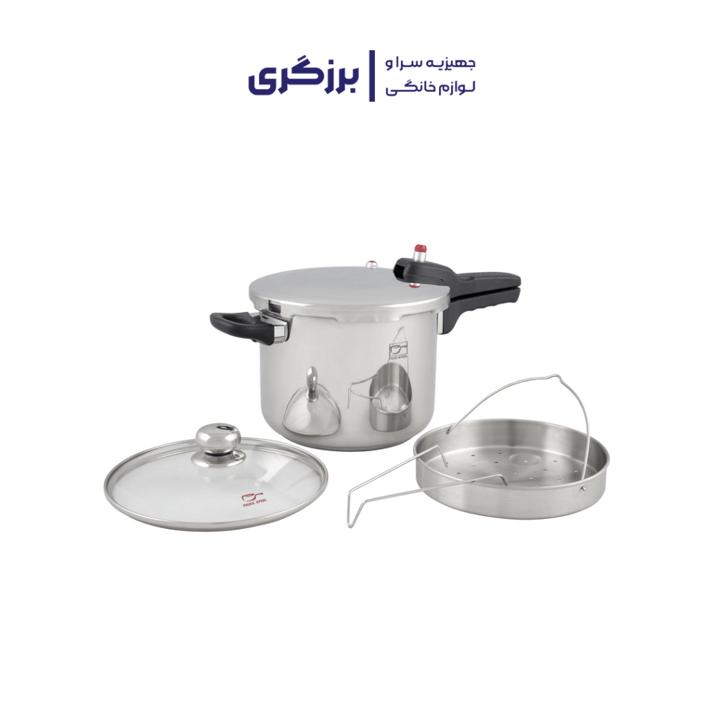 زودپز پارس استیل مدل کف سه لایه گنجایش 6 ليتر