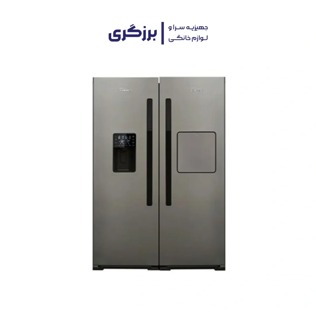 یخچال فریزر دوقلو الکترواستیل مدل ES21 ظرفیت ۴۰ فوت با بار خانگی و یخساز اتوماتیک